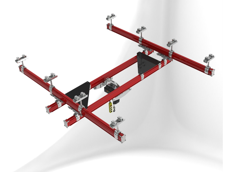 Flexible double-beam crane